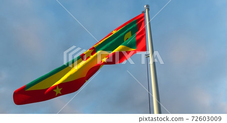 3d rendering of the national flag of the Grenada 3d rendering of the national flag of the Grenada 72603009