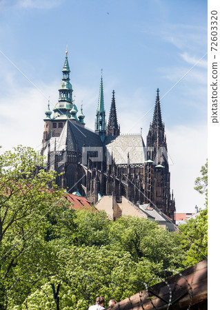 Prague castle sunny panorama view old town Prague castle sunny panorama view old town 72603320