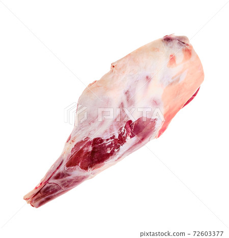 Fresh raw lamb leg isolated on white Fresh raw lamb leg isolated on white 72603377