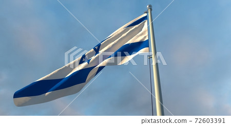 3d rendering of the national flag of the Israel 72603391