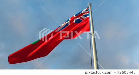 3d rendering of the national flag of the Bermuda 72603443