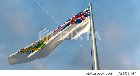 3d rendering of the national flag of the British Antarctic Territory 72603444