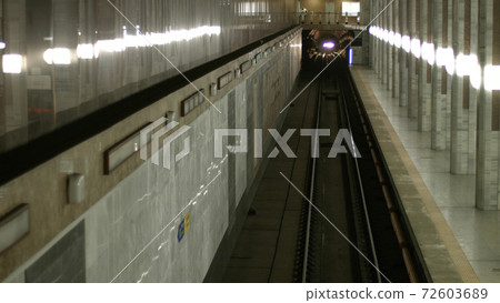 View of a subway tunnel. View of a subway tunnel. 72603689