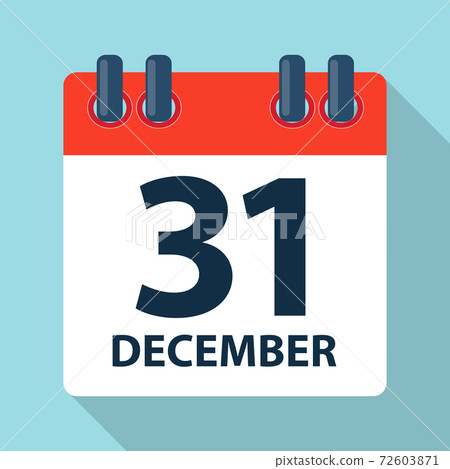 31 December Calendar Icon. Vector Illustration EPS10 72603871