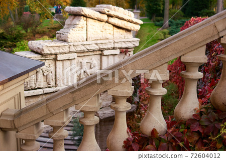 Granite railing close up. Granite railing close up. 72604012