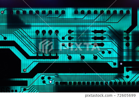 Circuit board electronics technology closeup Circuit board electronics technology closeup 72605699