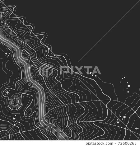 Topographic map background with space for copy . Line topography map contour background , geographic grid abstract vector illustration . Mountain hiking trail over terrain . Topographic map background with space for copy . Line topography map contour background , geographic grid abstract vector illustration . Mountain hiking trail over terrain . 72606263
