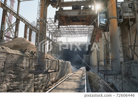 Concrete mixing tower. Concept of on-site construction facility. 72606446