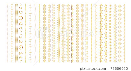 Ethnic line ornaments. Tribal design 72606920