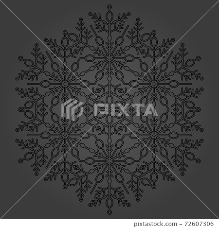 Pretty Round Snowflake Pretty Round Snowflake 72607306