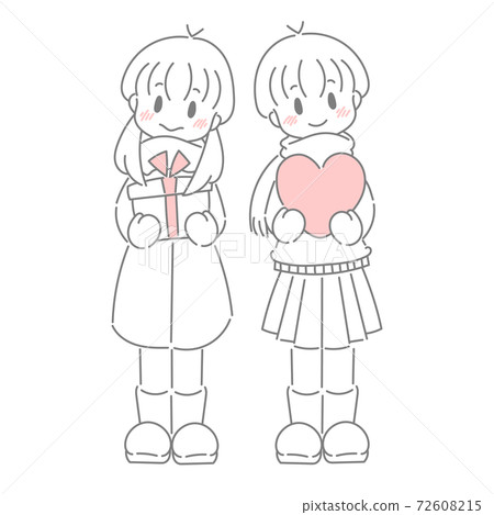 女孩插畫素材：女孩插畫素材 72608215