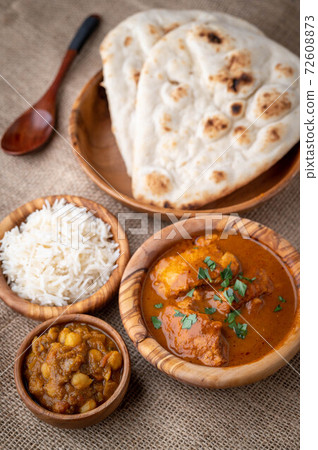 channa masala with butter chicken curry 72608873
