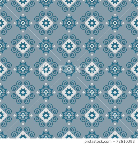 Moroccan tiles continuous seamless background, tile decoration, blue classic template Moroccan tiles continuous seamless background, tile decoration, blue classic template 72610398