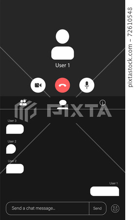 Ui Ux Video Conference Video Meet Calls Window Stock Illustration 72610548 Pixta