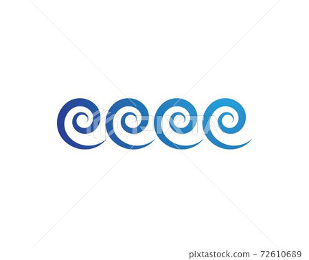 Water Wave symbol and icon Logo Template 72610689