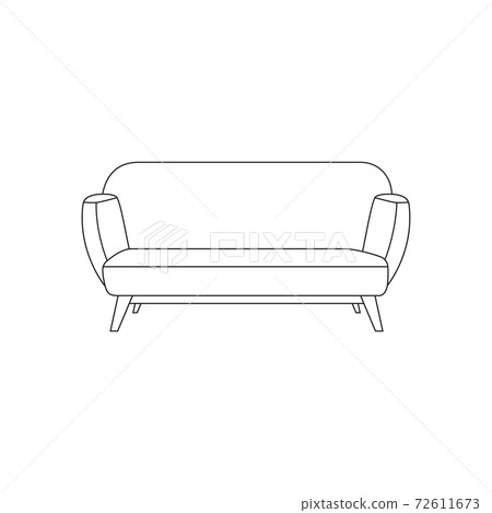 Isolated sofa draw Isolated sofa draw 72611673