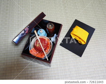 Urasenke：工具設置在日本尊重點的前面 72611843