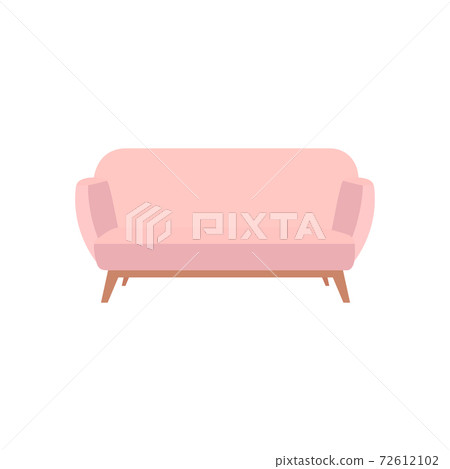 Isolated sofa pink Isolated sofa pink 72612102