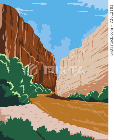 Big Bend National Park of Rio Grande Rio Bravo in Chihuahuan Desert Texas WPA Poster Art Color Big Bend National Park of Rio Grande Rio Bravo in Chihuahuan Desert Texas WPA Poster Art Color 72612183