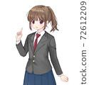 Moe touch girl finger stand upper body png 72612209
