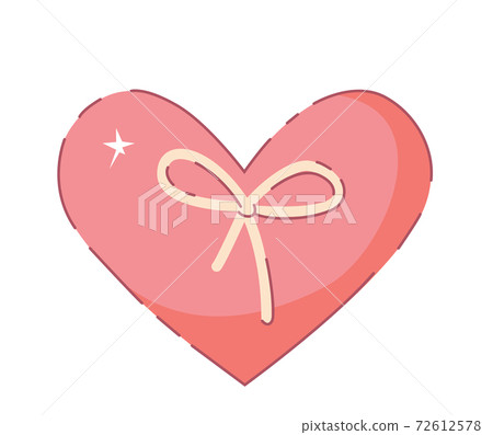 Heart with tied bow christmas wreath decoration Heart with tied bow christmas wreath decoration 72612578