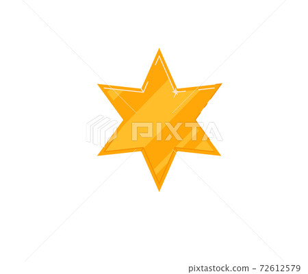 Six-pointed golden star christmas wreath decoration Six-pointed golden star christmas wreath decoration 72612579