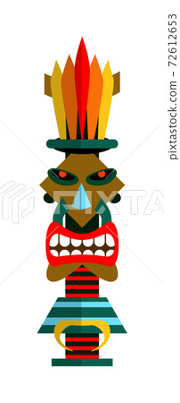 Totem pole maya civilization symbol isolated on white 72612653