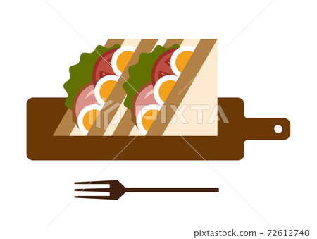 切板上三明治的插圖 72612740