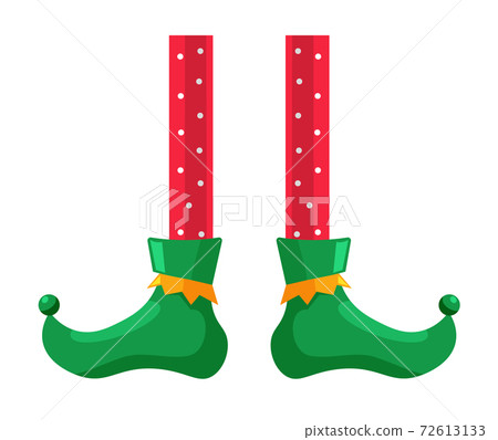 Christmas fairytale character leg isolated on white Christmas fairytale character leg isolated on white 72613133