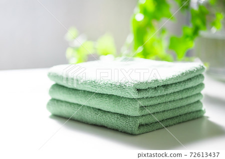 Folded and stacked towels photo material 72613437