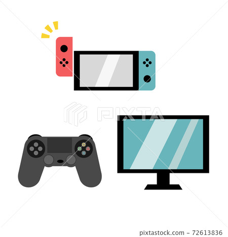 Illustration material for game machines and monitor TVs Illustration material for game machines and monitor TVs 72613836