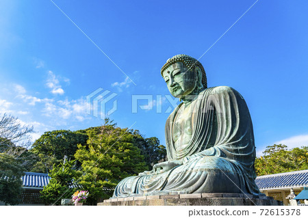 [神奈川縣]清新的藍天和鎌倉大佛 72615378