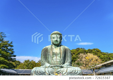[神奈川縣]清新的藍天和鎌倉大佛 72615387