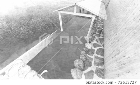 溫泉露天浴池無人的海圖97 溫泉露天浴池無人的海圖97 72615727