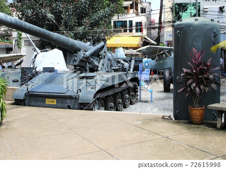 越南胡志明市/西貢的戰爭步道博物館的坦克 越南胡志明市/西貢的戰爭步道博物館的坦克 72615998