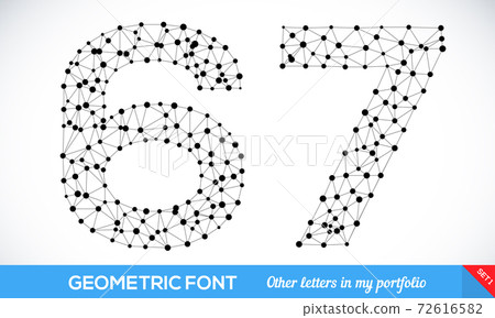 Geometric type font 72616582
