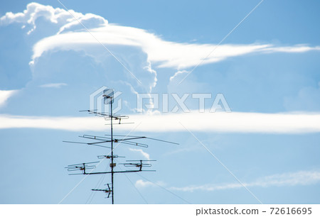 Tv antenna and the sky in Thailand. 72616695