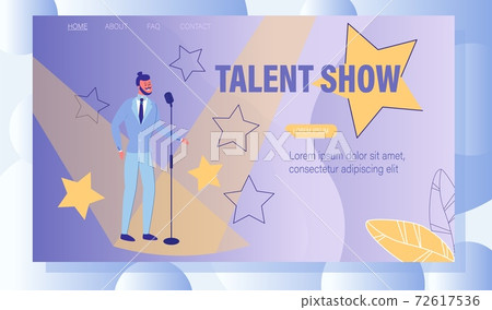 Entertainment Talent TV Show Landing Page Design 72617536