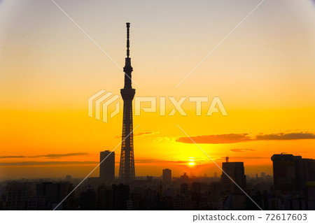 東京晴空塔旭剪影 72617603