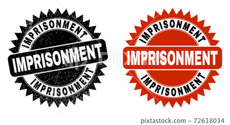 IMPRISONMENT Black Rosette Watermark with Unclean Texture IMPRISONMENT Black Rosette Watermark with Unclean Texture 72618034