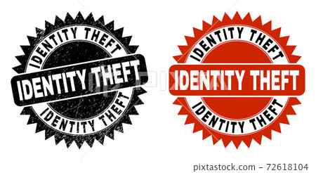 IDENTITY THEFT Black Rosette Seal with Distress Style IDENTITY THEFT Black Rosette Seal with Distress Style 72618104