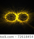 Gold glittering dust trail background 72618454