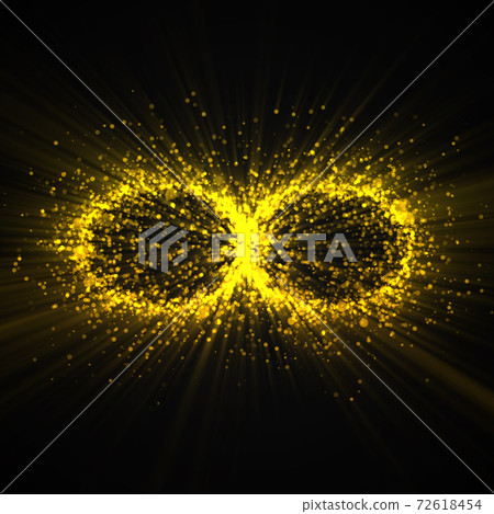 Gold glittering dust trail background Gold glittering dust trail background 72618454