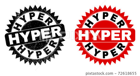 HYPER Black Rosette Stamp with Unclean Surface 72618655
