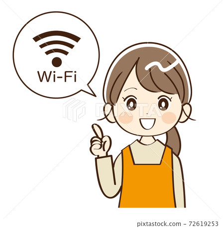 Female housewife Wi-Fi Female housewife Wi-Fi 72619253