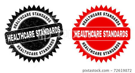 HEALTHCARE STANDARDS Black Rosette Watermark with Corroded Surface HEALTHCARE STANDARDS Black Rosette Watermark with Corroded Surface 72619872