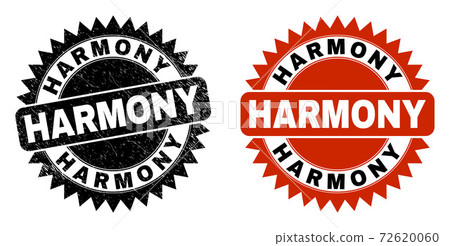 HARMONY Black Rosette Stamp with Unclean Surface 72620060