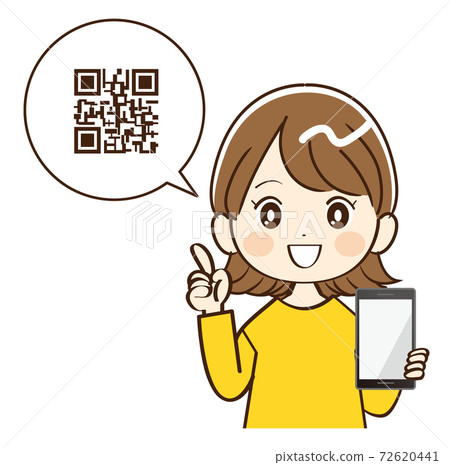 女性通用QR碼智能手機 72620441