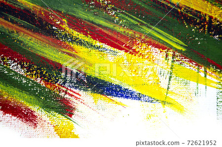 Background from different strokes of red, yellow, green and blue paint 72621952