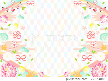 Gorgeous Japanese pattern pastel color Yazaki background Gorgeous Japanese pattern pastel color Yazaki background 72623085